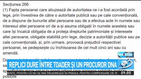 Replici dure &icirc;ntre Tudorel Toader şi un procuror DNA