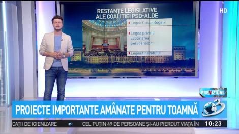 Proiecte importante am&acirc;nate pentru toamnă