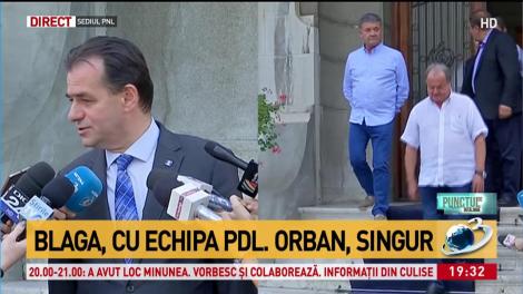 Blaga cu echipa, Ludovic Orban, singur