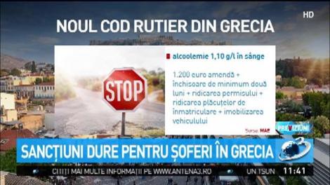 Sancţiuni dure pentru şoferi în Grecia. Care sunt modificările aduse Noului Cod Rutier
