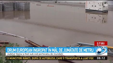 Drum european blocat de o viitură &icirc;n judeul Vaslui