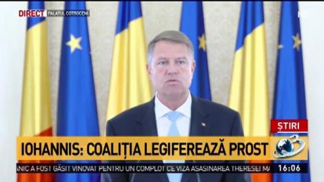 Klaus Iohannis, declarații despre legile Justiției: ”Nu trebuie să devenim un exemplu negativ, făcând legi pentru ca anumiți conducători sa scape de dosare”