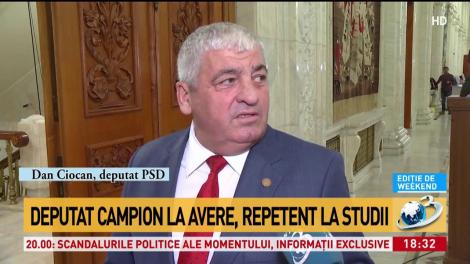 Deputat campion la avere, dar repetent la studii. A luat BAC-ul la 48 de ani