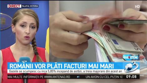 Rom&acirc;nii vor plăti facturi mai mari. Gazele se scumpesc din nou