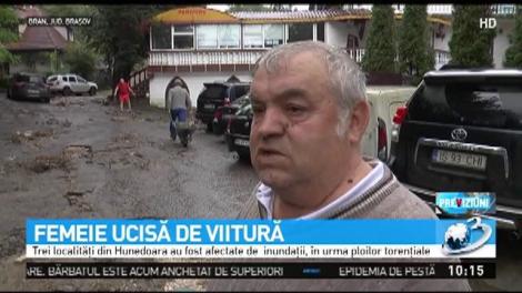 O bătr&acirc;nă din Hunedoara a murit &icirc;n urma unei viituri puternice