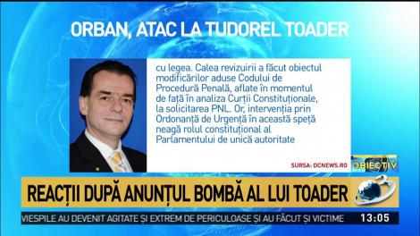 Reacţii după anunţul bombă al lui Toader