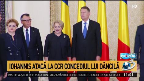 Iohannis atacă la CCR concediul lui Dăncilă