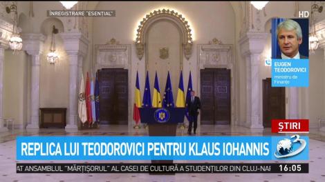 Replica lui Teodorovici pentru Klaus Iohannis