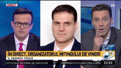 Organizatorul mitingului, &icirc;n direct la Antena 3