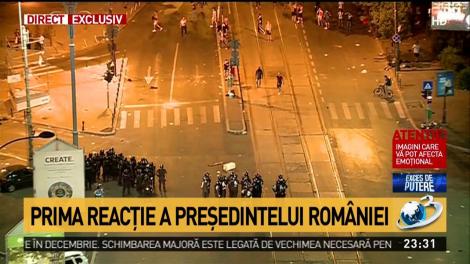 Klaus Iohannis: ''Condamn ferm intervenția brutală a Jandarmeriei”