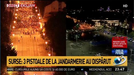Protestarii ar fi furat trei pistoale ale unor poliţişti