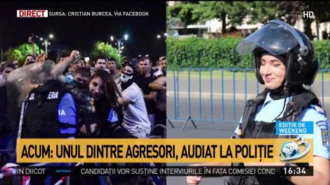 Surse: Unul dintre agresorii jandarmeriței, audiat la Poliție