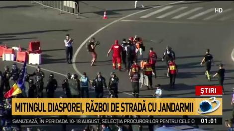 Mitingul diasporei, război de stradă cu jandarmii