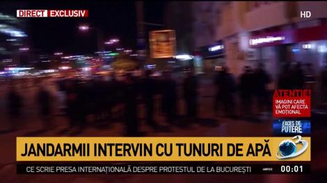 Incendiu la protestele violente din Piaţa Victoriei