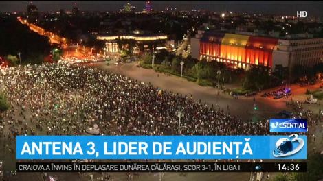 Antena 3, lider de audiențe al televiziunilor de știri