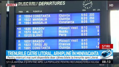 Trenurile către litoral, arhipline &icirc;n minivacanţa de Sf&acirc;nta Maria