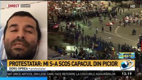 Mărturiile unui protestatar agresat &icirc;n Piața Victoriei: Jandarmii au fost pregătiți de război