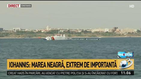 Spectacol pe mare. Imagini de pe bordul fregatei Mărăşeşti