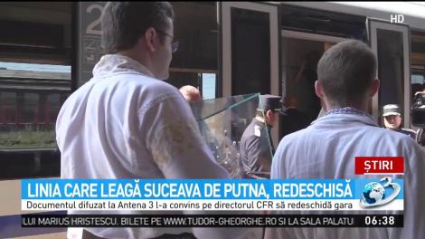 Linia care leagă Suceava de Putna, redeschisă
