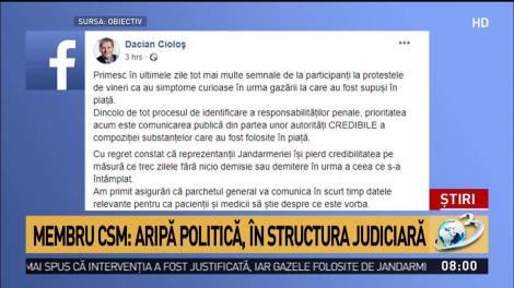 Dezvăluire incendiară a unui membru CSM: „Aripă politică, în structura judiciară”