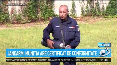 Jandarmeria Rom&acirc;nă: Materialele folosite la protestul din 10 august sunt neletale