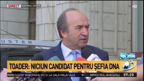Ministrul Justiției: Niciun candidat pentru șefia DNA