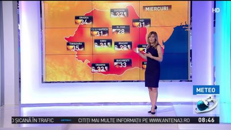 Prognoza meteo pentru 22 august: O zi caniculară, dar e posibil să cadă și grindină