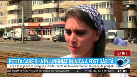 Fetiţa care şi-a &icirc;njunghiat bunica a fost găsită