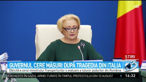Dăncilă cere evaluarea podurilor din Rom&acirc;nia