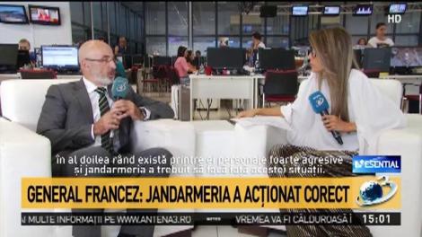 Dezvăluiri despre acțiunea Jandarmeriei la miting. General francez: A acționat corect. Noi folosim grenade cu exploziv
