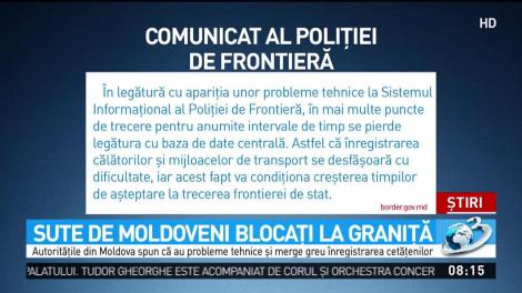 Sute de moldoveni blocaţi la graniţă din cauza unor probleme tehnice