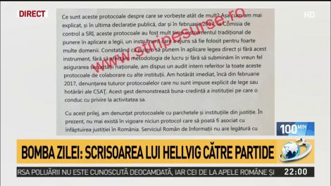 Scrisoarea trimisă de directorul SRI, Eduard Hellvig, către politicieni