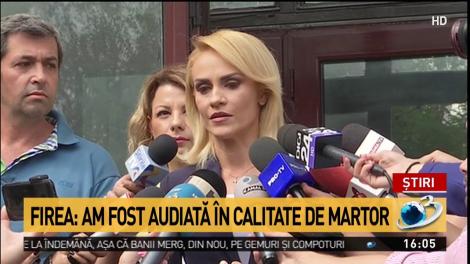 Gabriela Firea, audiată timp de trei ore: Eram în deplasare în timpul protestului