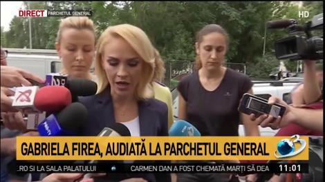 Gabriela Firea a ajuns la Parchetul General: Eu vorbesc doar pe bază de documente