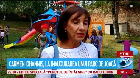 Carmen Iohannis, la inaugurarea unui parc de joacă