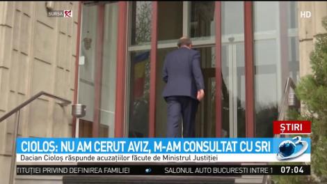 Cioloş: Nu am cerut aviz, m-am consultat cu SRI