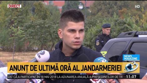 Anunț de ultimă oră al Jandarmeriei