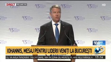 Klaus Iohannis, mesaj la Summit-ul celor Trei Mări