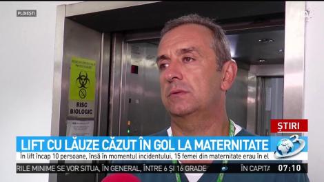 Clipe de groază la Maternitatea Prahova. Liful a căzut &icirc;n gol cinci etaje