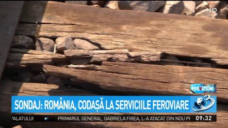 Sondaj: Rom&acirc;nia, codaşă la serviciile feroviare