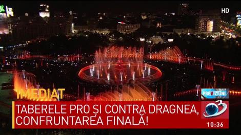 Spectacol de lumini memorabil în Piața Unirii. Anunțul făcut de Gabriela Firea despre inaugurarea fântânilor - GALERIE FOTO