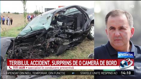 Imagini de la accidentul din Vrancea, soldat cu patru morți. Un șofer a surprins impactul cu o cameră de bord