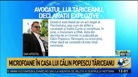 Microfoane &icirc;n casa lui Călin Popescu Tăriceanu, timp de șapte ani