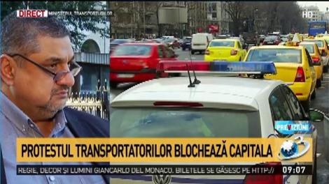 Protestul transportatorilor blochează Capitala. Se cere interzicerea Uber și Taxify