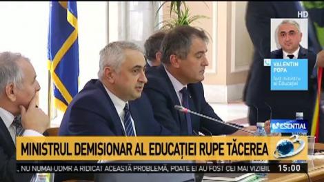 Valentin Popa, prima reacție după demisia din funcția de ministru al Educației