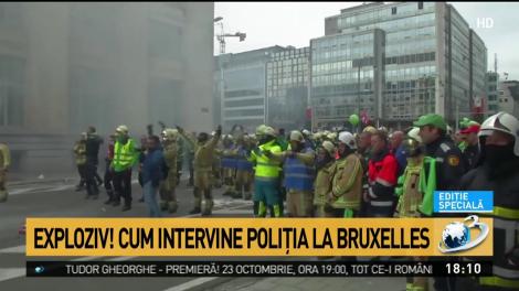 Cum intervine poliţia la Bruxelles