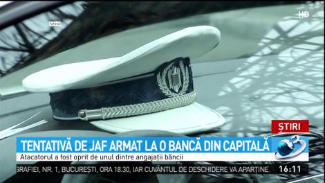 Tentativă de jaf armat la o bancă din Capitală