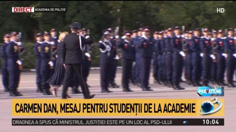 Jurământul militar, depus în Bucureşti. Carmen Dan, mesaj pentru studenții de la Academie