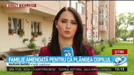 Familie amendată pentru că plângea copilul