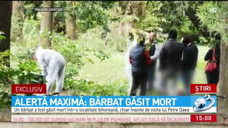 Cadavrul unui bărbat găsit chiar &icirc;n timpul vizitei ministrului Petre Daea &icirc;ntr-o localitate din județul Bihor. Arma crimei descoperită &icirc;n apropiere